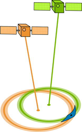 Image vectorielle satellites