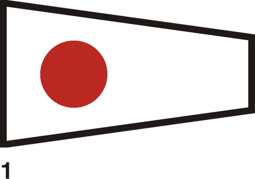 Japanische Flagge Zeichnung