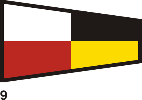 Drapeau de couleur nautique