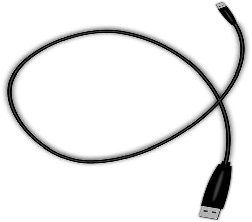 Vektor Zeichnung der fotorealistische USB-Anschlusskabel