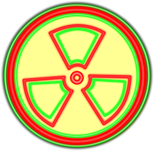 Fluorescent signe radioactif vector image