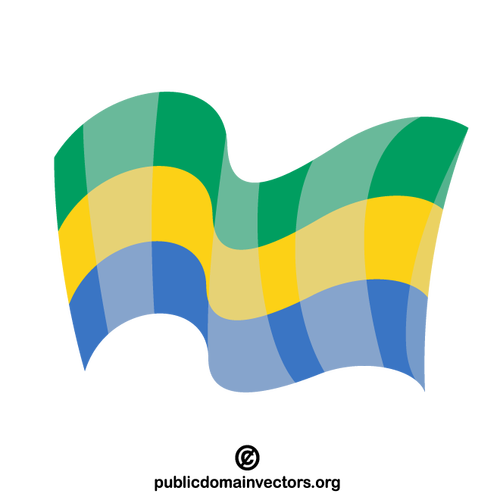 Gabonees zwaaiende vlag