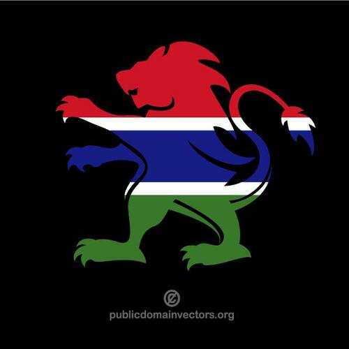 Godło z flaga Gambii