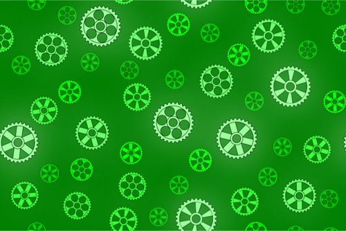 Green gears pattern