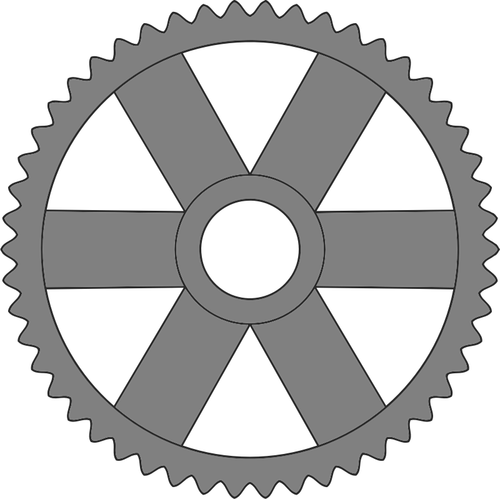 Cogwheel abu-abu