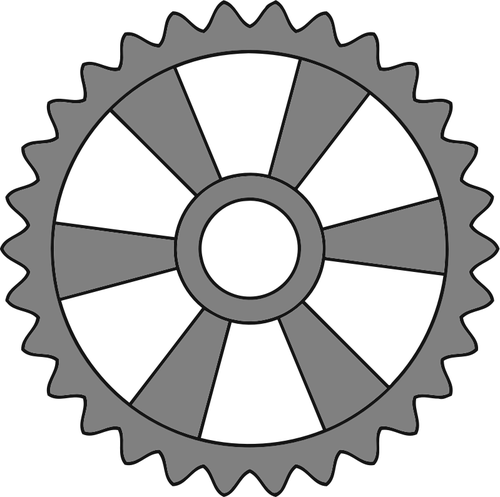 Cogwheel logam
