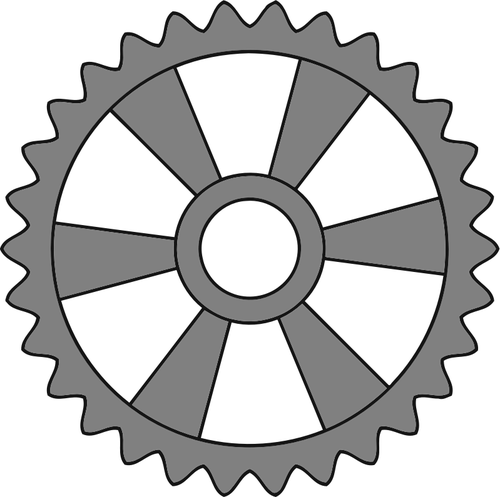 Metallinen cogwheel