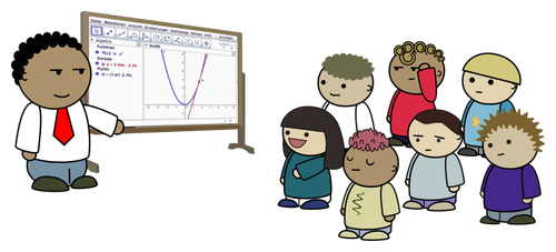 Matematik öğretmeni ve çocuklar