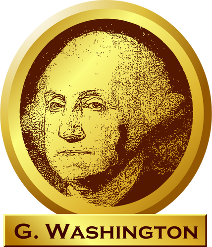 Знак «Мемориал» Джордж Вашингтон векторное изображение