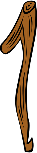 Vector illustration of a woodstick