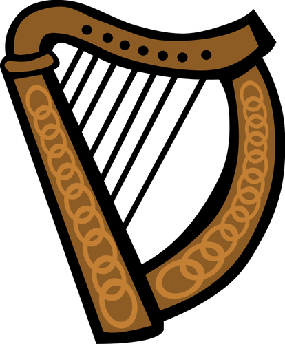 Векторное изображение кельтской арфы