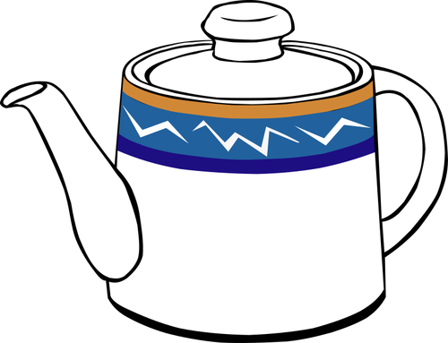 Herbaty garnek grafika wektorowa