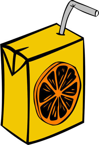 Pomerančový juice box vektor