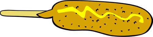 옥수수 핫도그 벡터 이미지