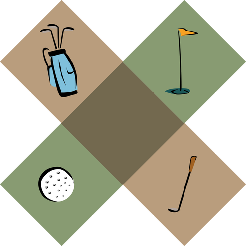 高尔夫装饰矢量图像