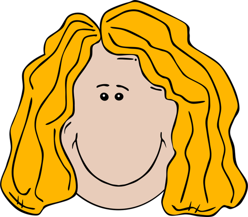 Smilende blond kvinne vector