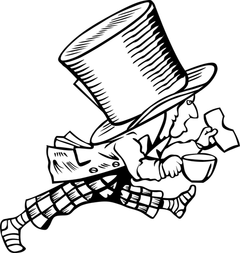 Mad Hatter vektor gambar