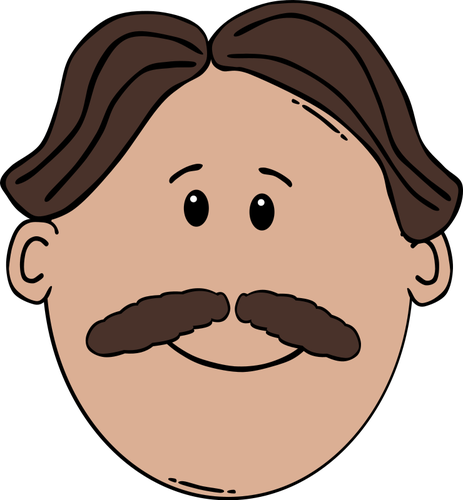 Man with mustache vector