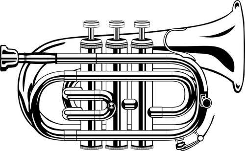 Vektor illustration av pocket trumpet