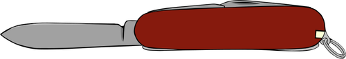 Schweizer braune Armee-Messer-Vektor-illustration