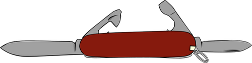 Brown Swiss army knife vector afbeelding
