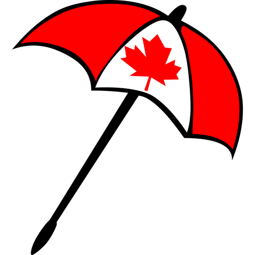 Canadian flag umbrella vector illustration