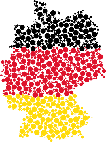 ドットとドイツの地図