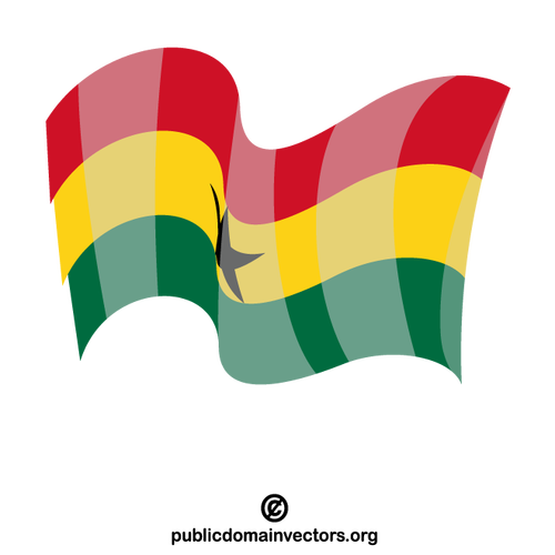 De vlag van Ghana