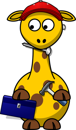 Giraffe mit tollbox