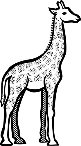 Illustration de girafe tachetée