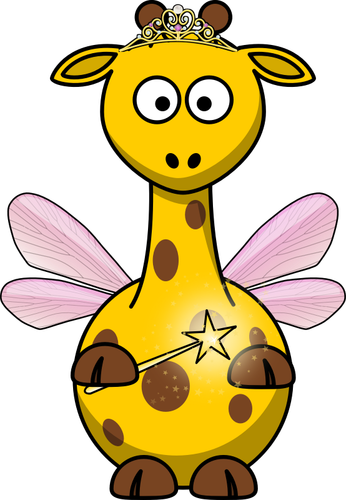 Vektor Klipart víla žirafa