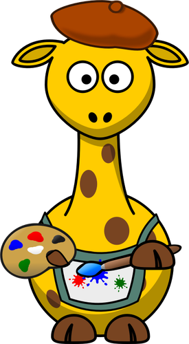 Maler-Giraffe-Vektor-illustration