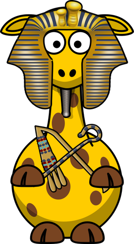 Pharao girafa vector illustration