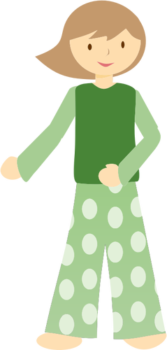 Lady in pajamas