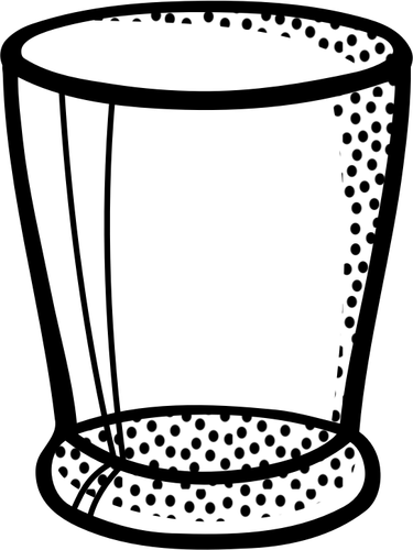 Ilustración de vector de vidrio vaso de agua