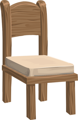 Dřevěná židle vektorový obrázek