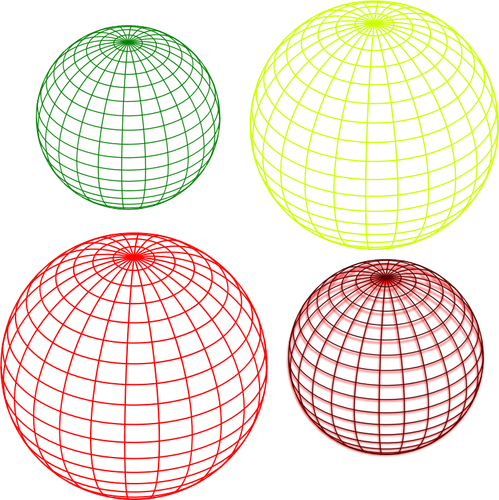 Utvalg av kablet globes vektor image