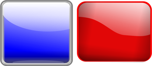Tombol merah dan biru vektor ilustrasi