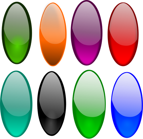 Immagine vettoriale dei pulsanti a forma ovali