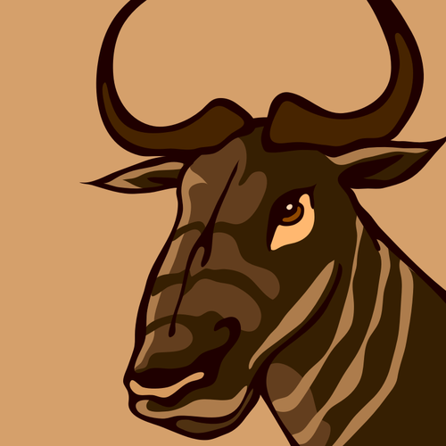 Vectorafbeeldingen van gnu hoofd