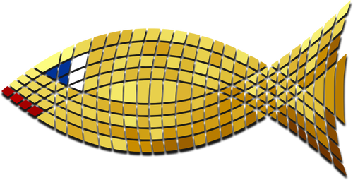 Vektorgrafikk utklipp av mosaikk av goldfish