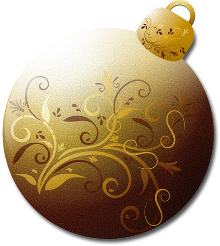 Noel ağacı süsleme altın vektör görüntü