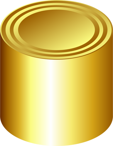 Gold can vector clip art