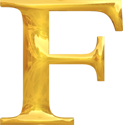 Złote litery F
