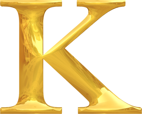 Gold typography K