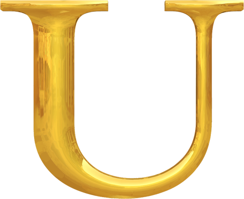 Tipografía oro U