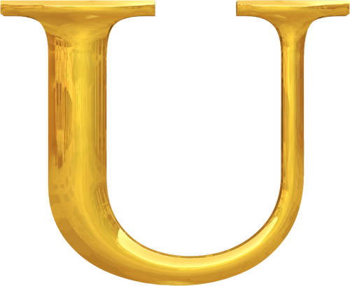 Gold typography U