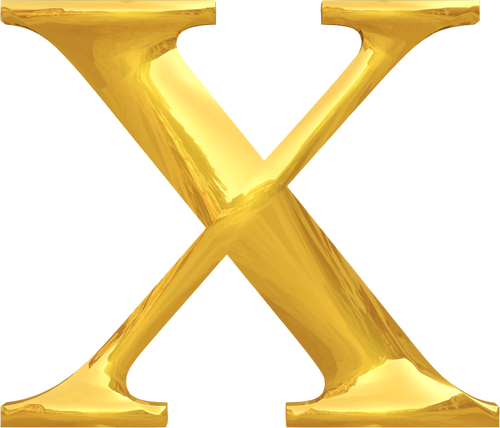 الحرف الذهبي X