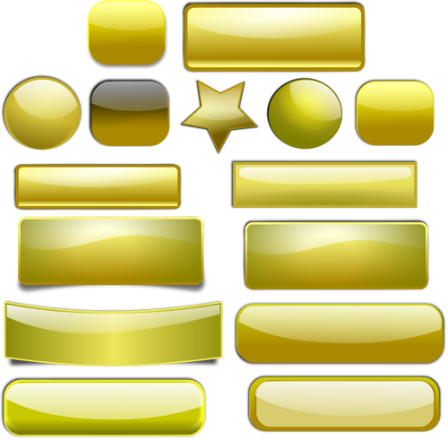 Goldene Knöpfe Vector-Set