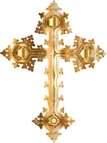 Golden ornate cross